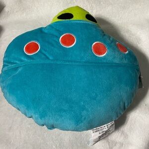 Blue and Green UFO Pillow